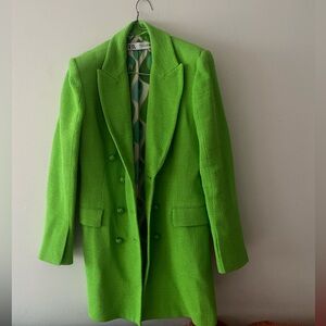 Bright green Zara blazer